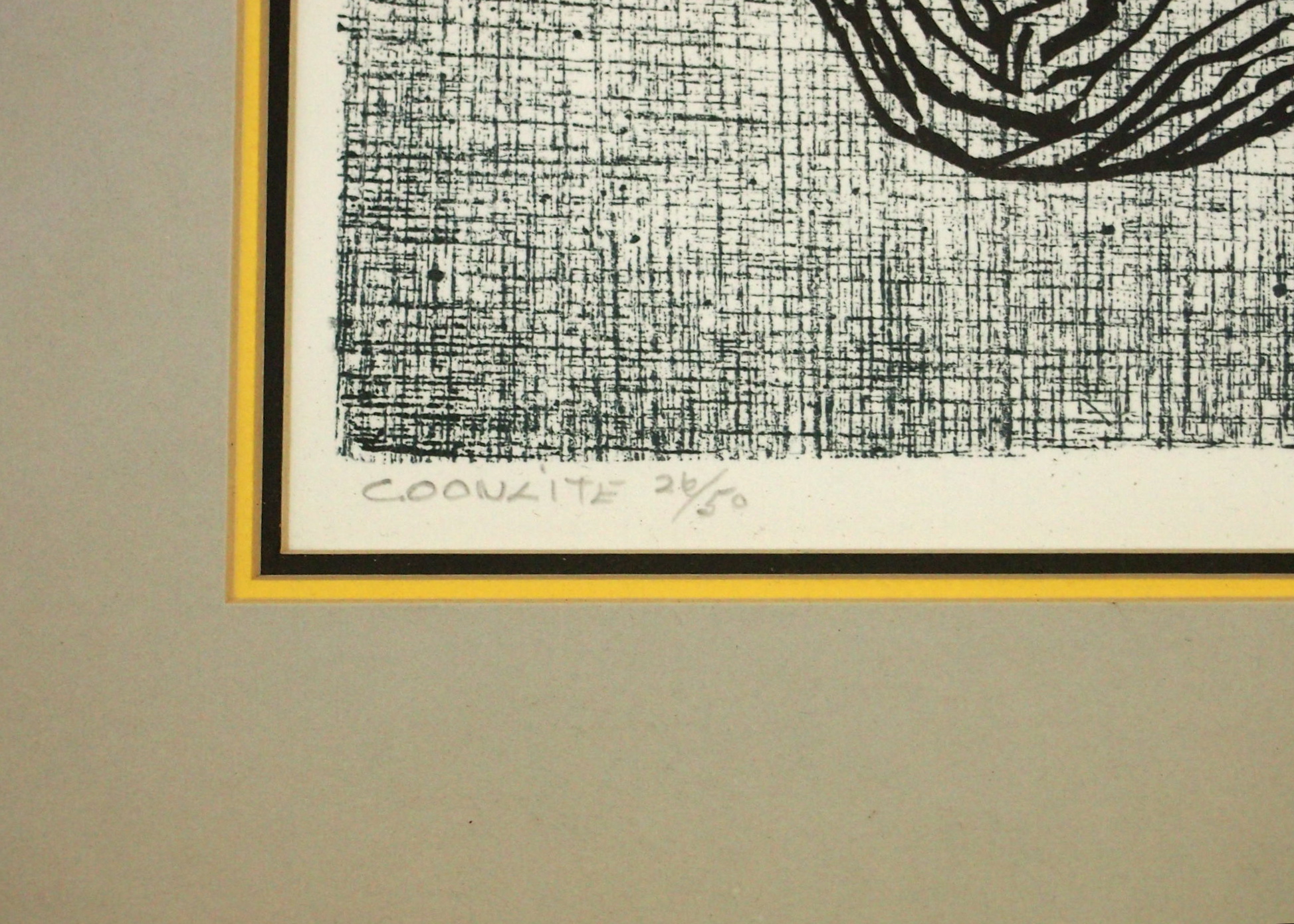 Pearce Bates "Coonlite" Signed and Numbered Wood Block Print