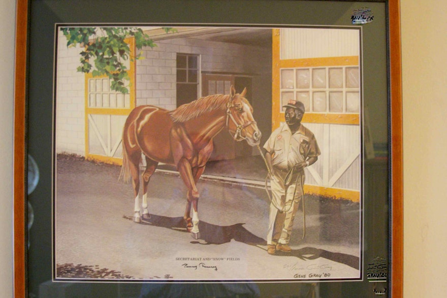 Signed and Numbered Secretariat Print by Gene Gray