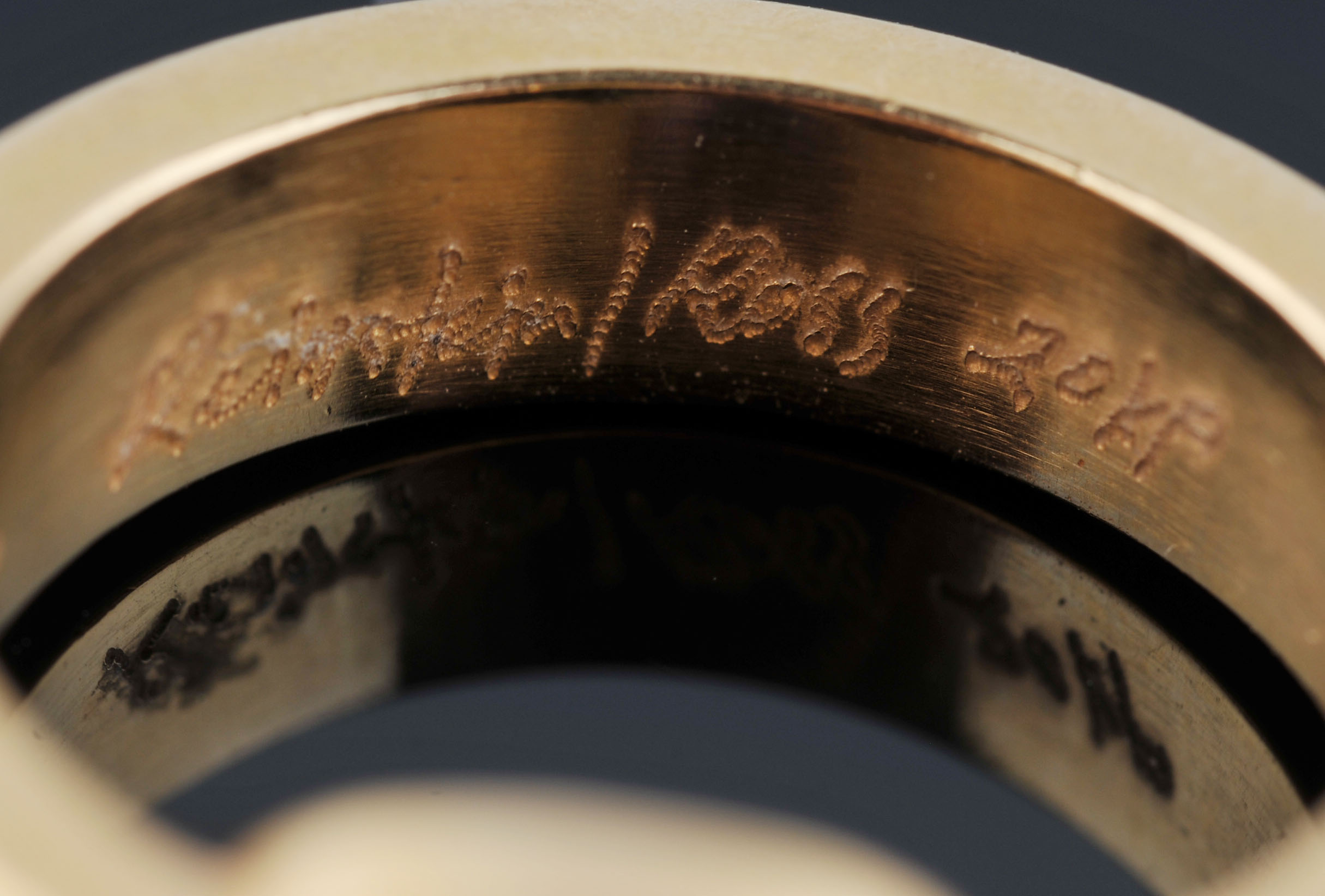 Pink Sapphire and Diamond 20 K Peach Gold 'Persian' Ring by Reinstein/ Ross 