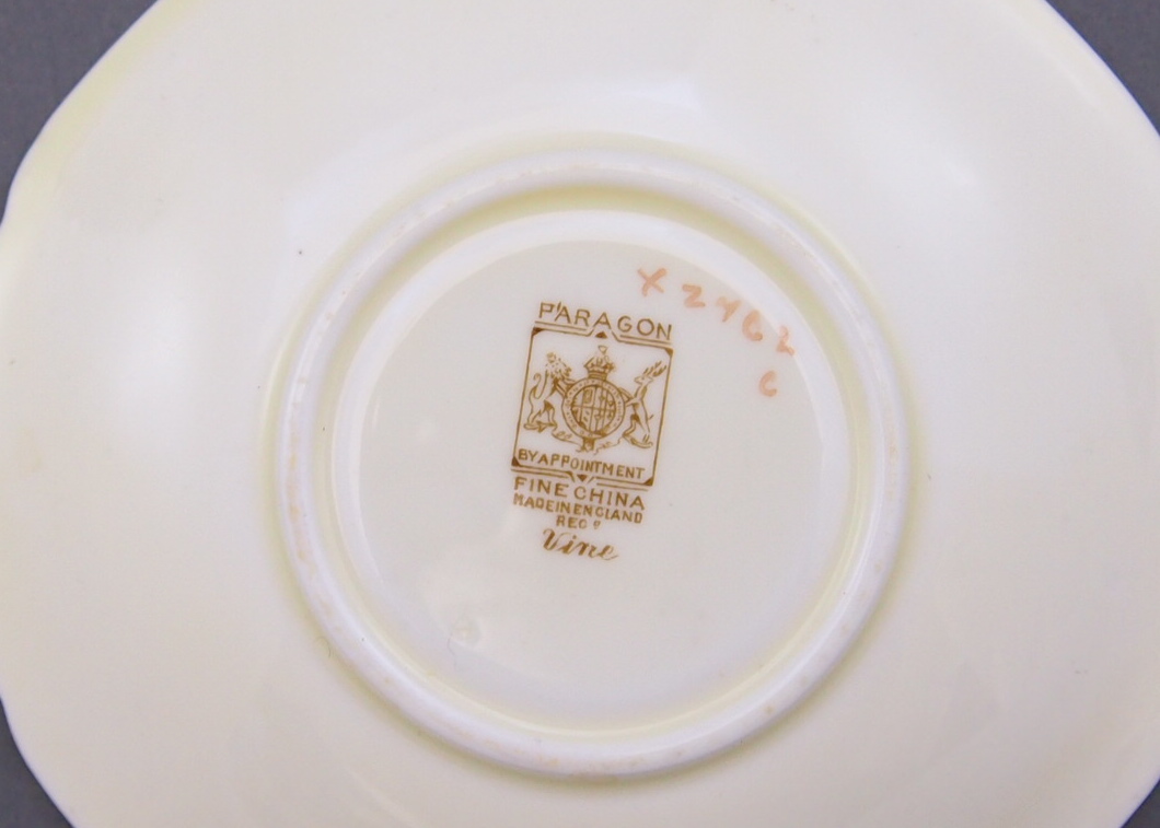 1930s Paragon Fine China Grapevine Tea Service