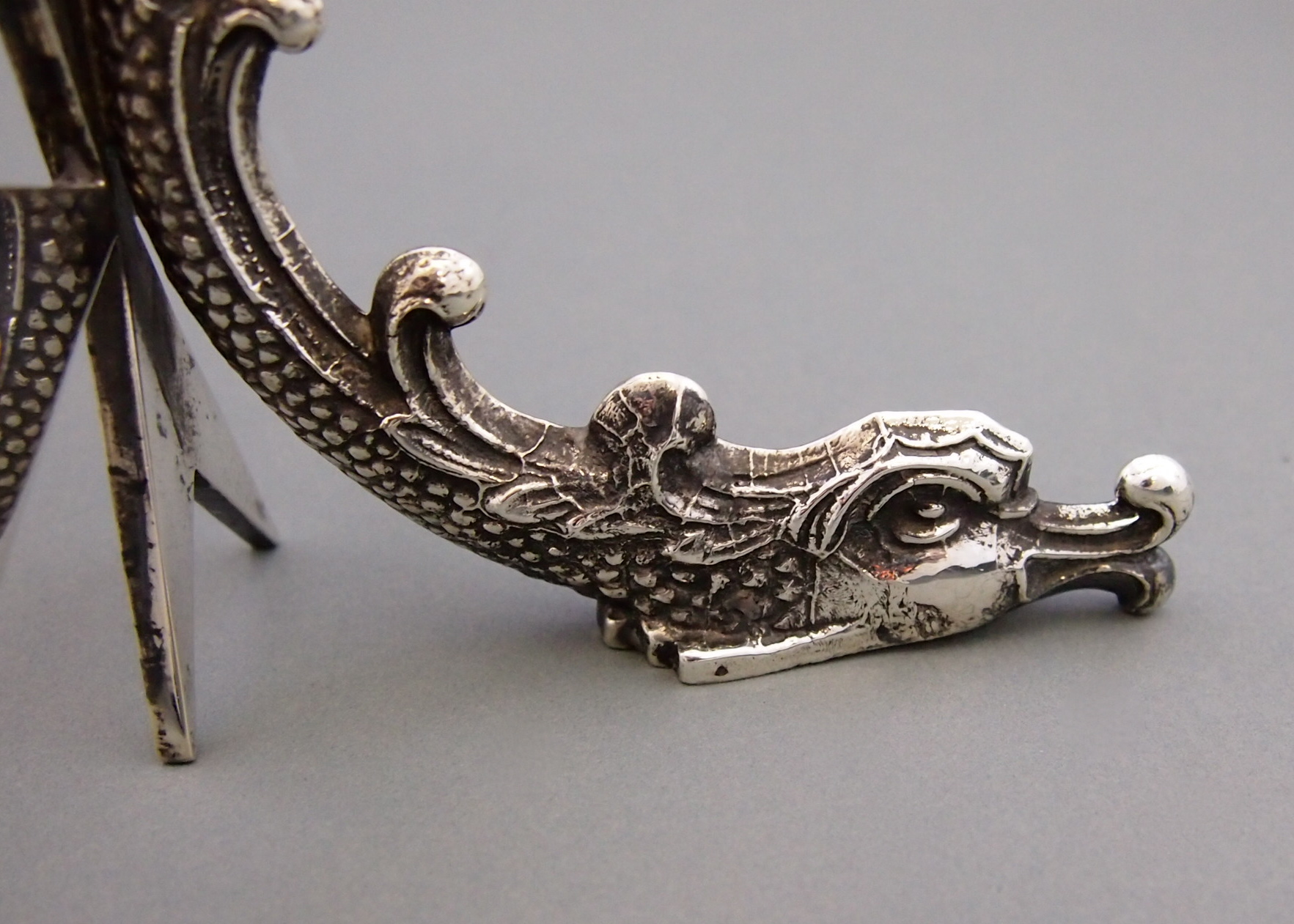 Two Modern Silver Colored Candle Holders