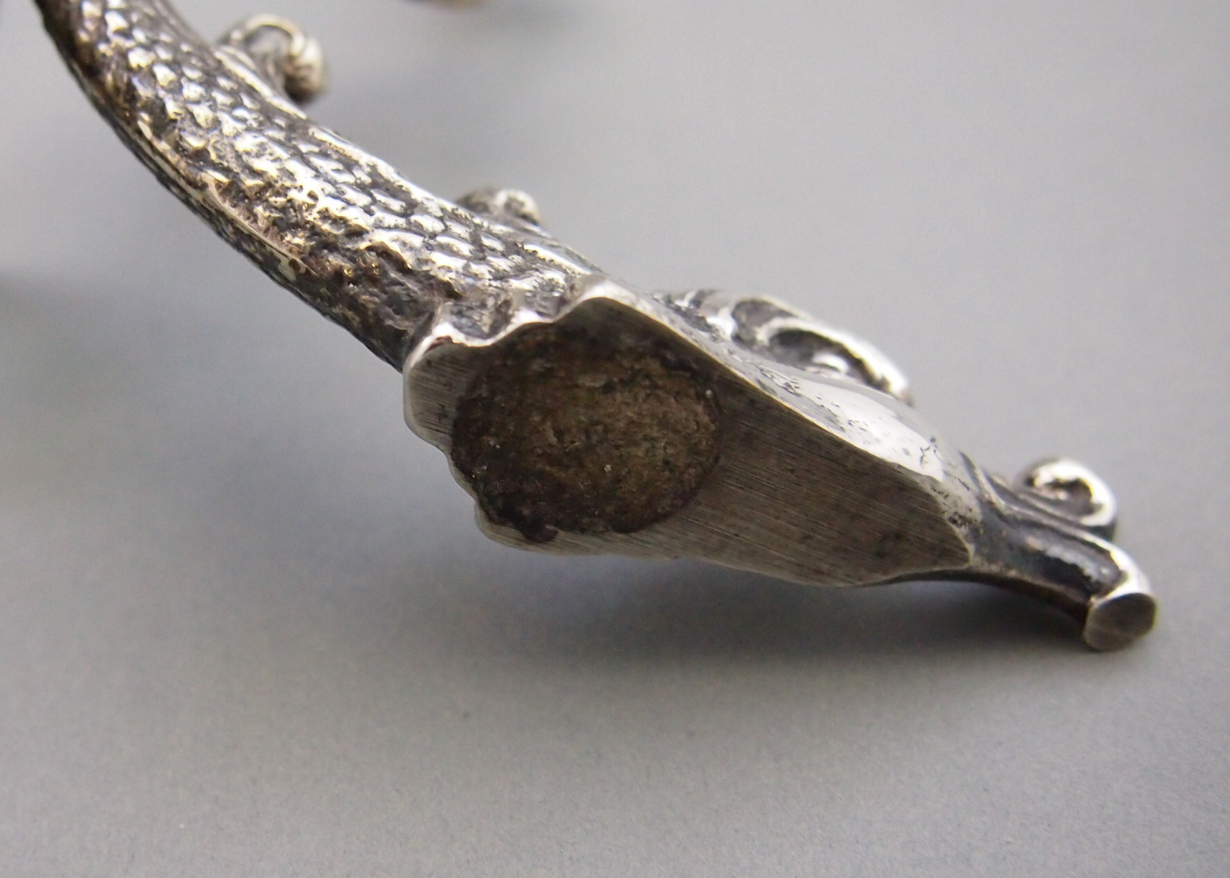 Two Modern Silver Colored Candle Holders