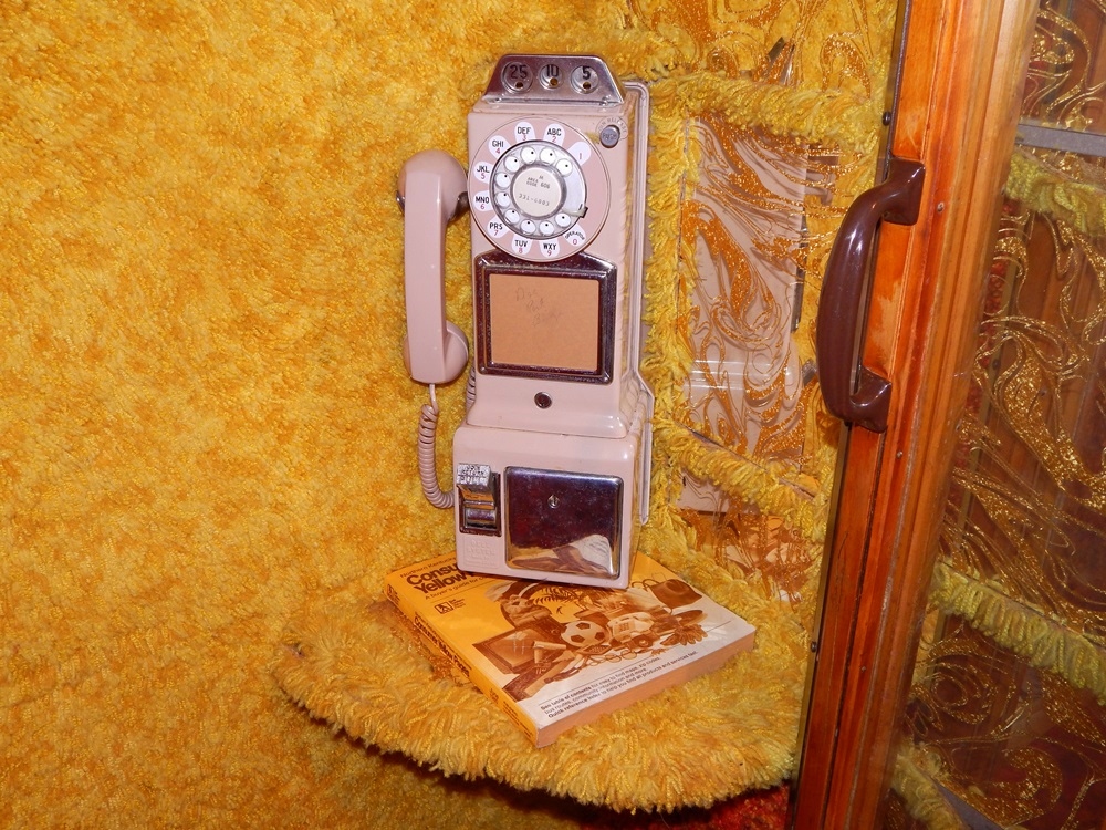 Retro Wooden Pay Phone Booth