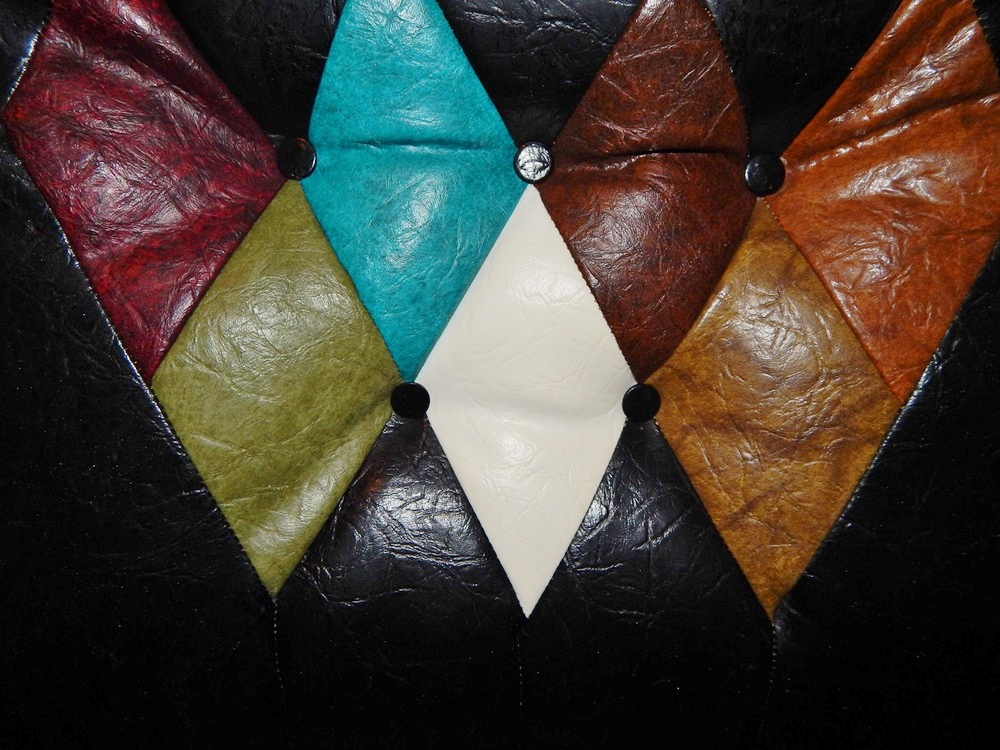 Vintage Leather-Look Whiskey Barrel Sofa