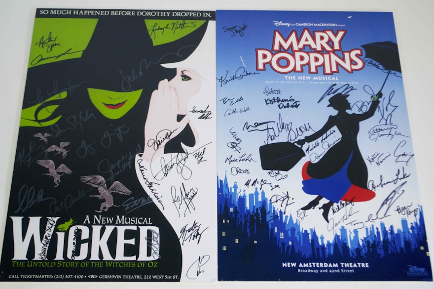 Two Signed Broadway Poster Prints