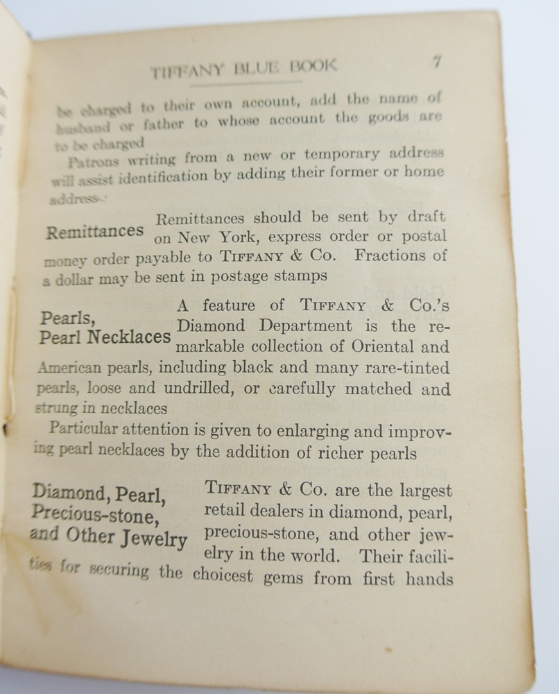 1918 Original Tiffany & Company "Blue Book" 