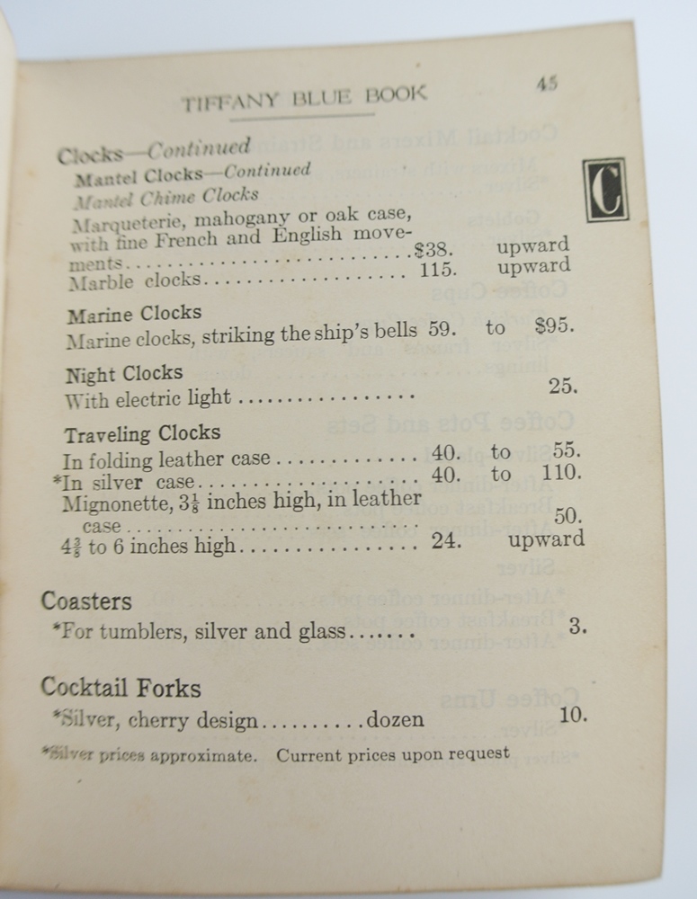 1918 Original Tiffany & Company "Blue Book" 
