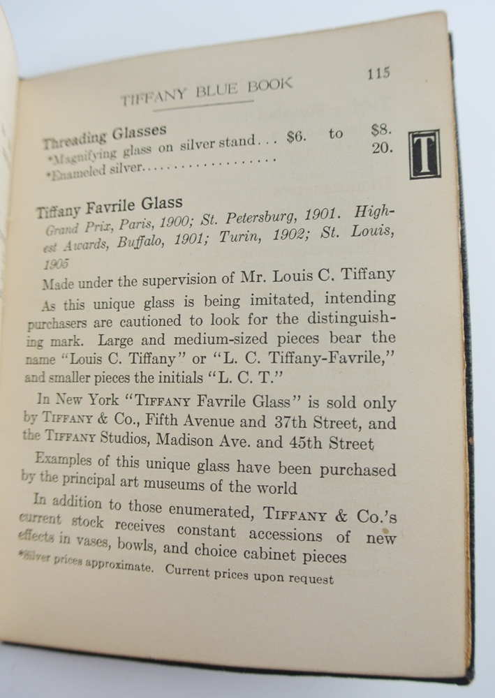 1918 Original Tiffany & Company "Blue Book" 