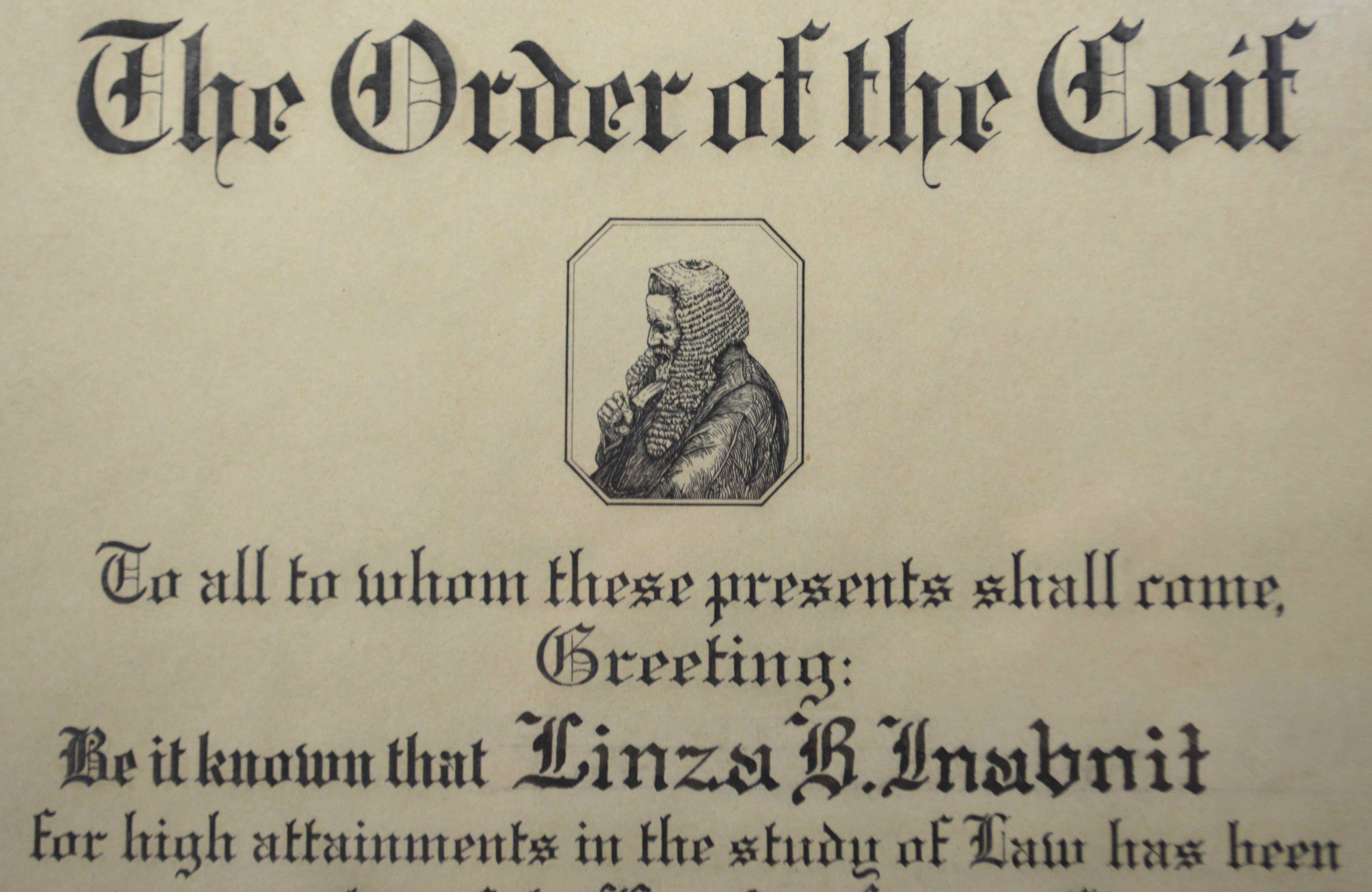 Vintage Framed Law Certificates