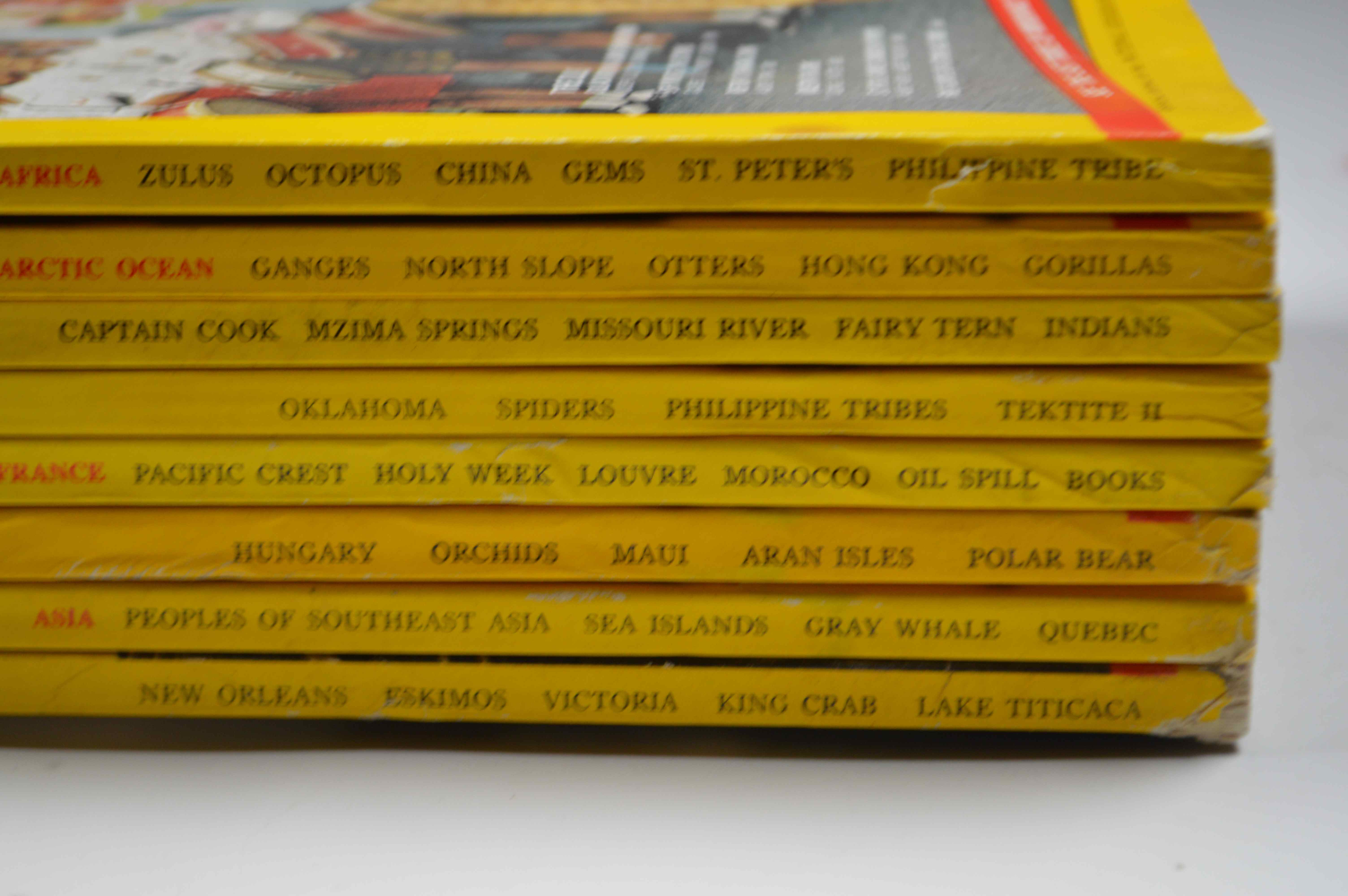 Lot of Eight Vintage National Geographic Magazines from 1971