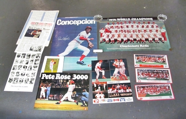Cincinnati Reds Poster Collection with Signed Tom Browning Poster 