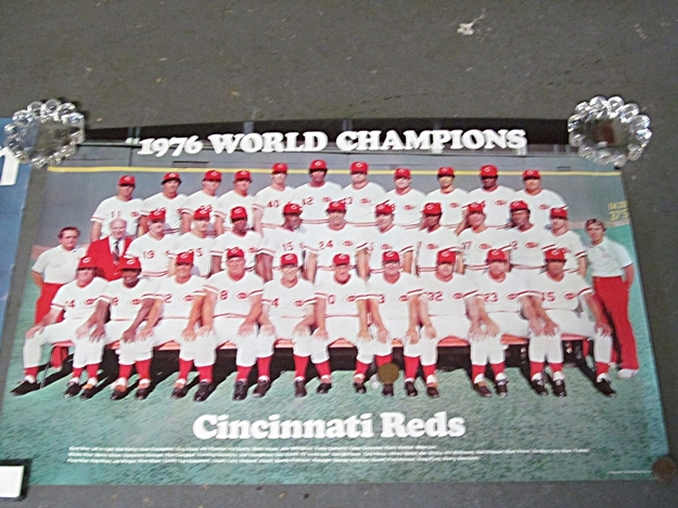 Cincinnati Reds Poster Collection with Signed Tom Browning Poster 