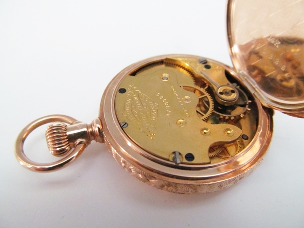 Antique 14K Rose Gold Pocket Watch
