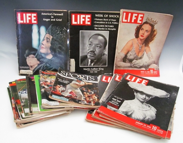 Vintage Sports Illustrated and Life Magazines