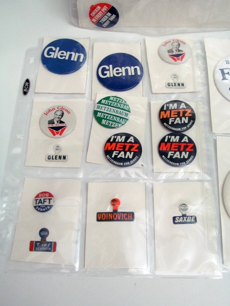 100 Presidential, Political, Union and Teamster Buttons