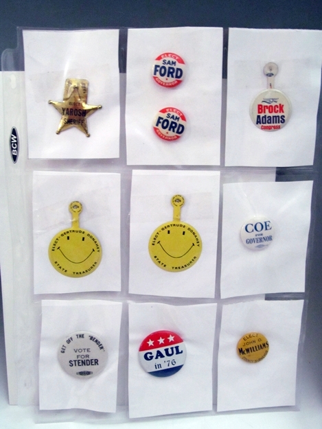 100 Presidential, Political, Union and Teamster Buttons