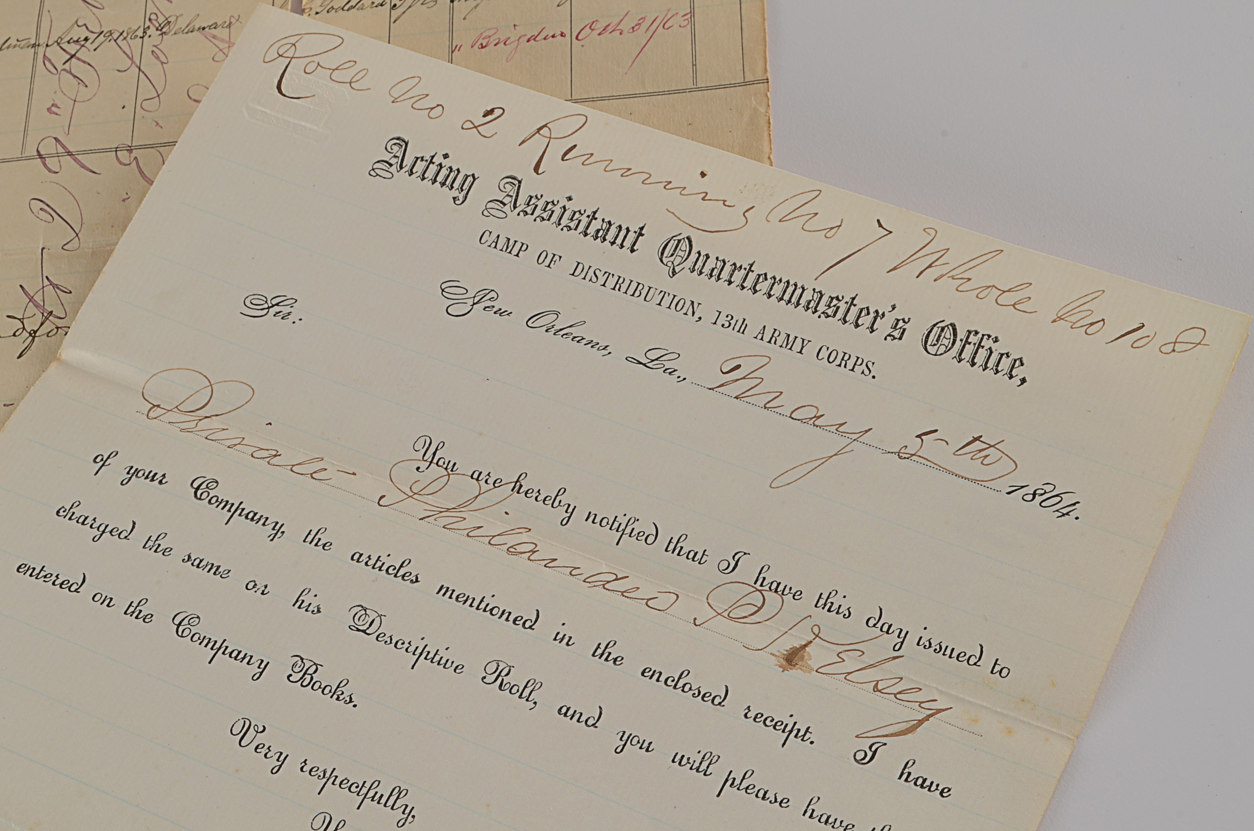 Three Original Civil War Documents 