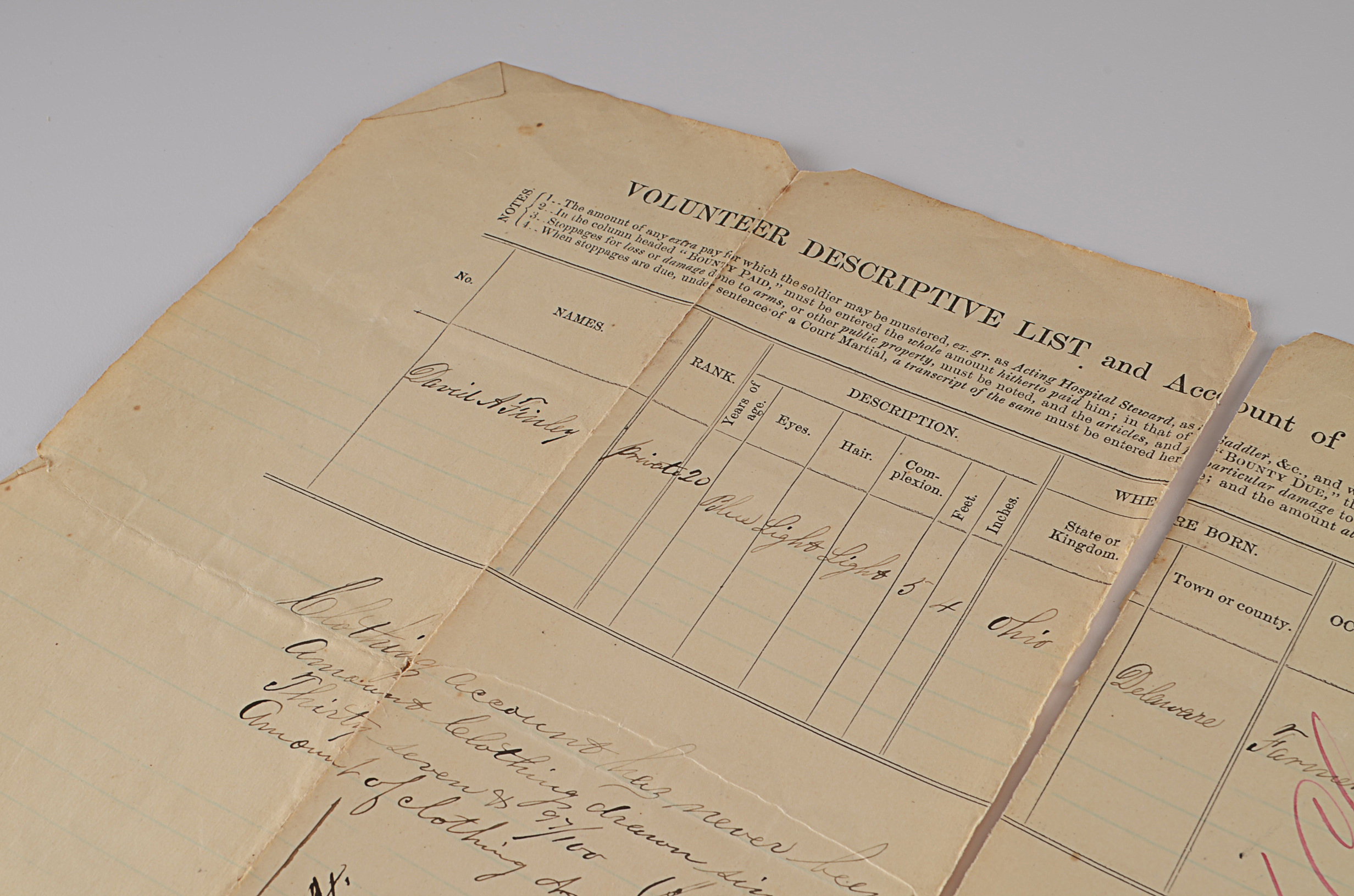 Three Original Civil War Documents 