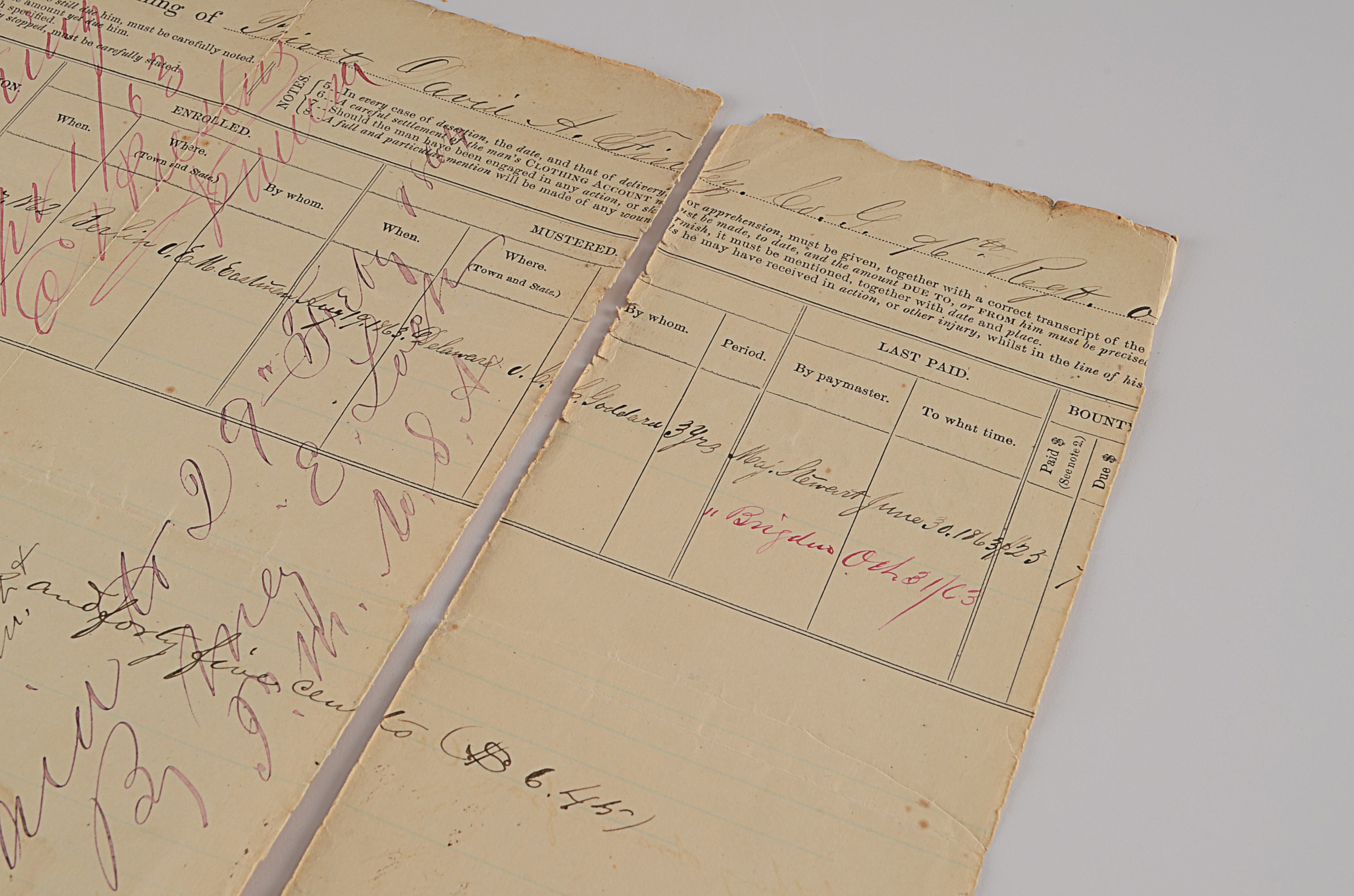 Three Original Civil War Documents 