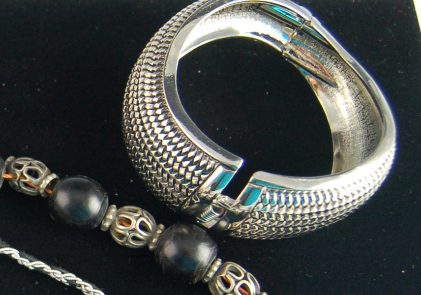 Silver Tone Jewelry and Beaded Necklace