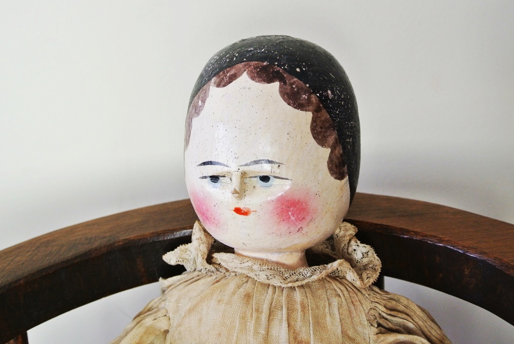 Large 1800s Penny Wooden Doll