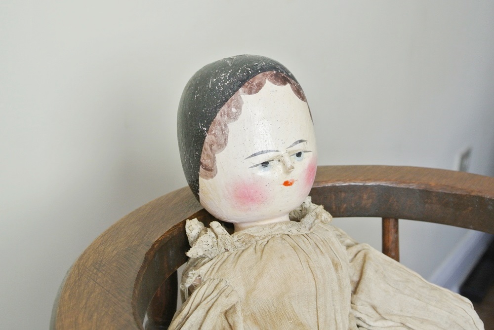 Large 1800s Penny Wooden Doll