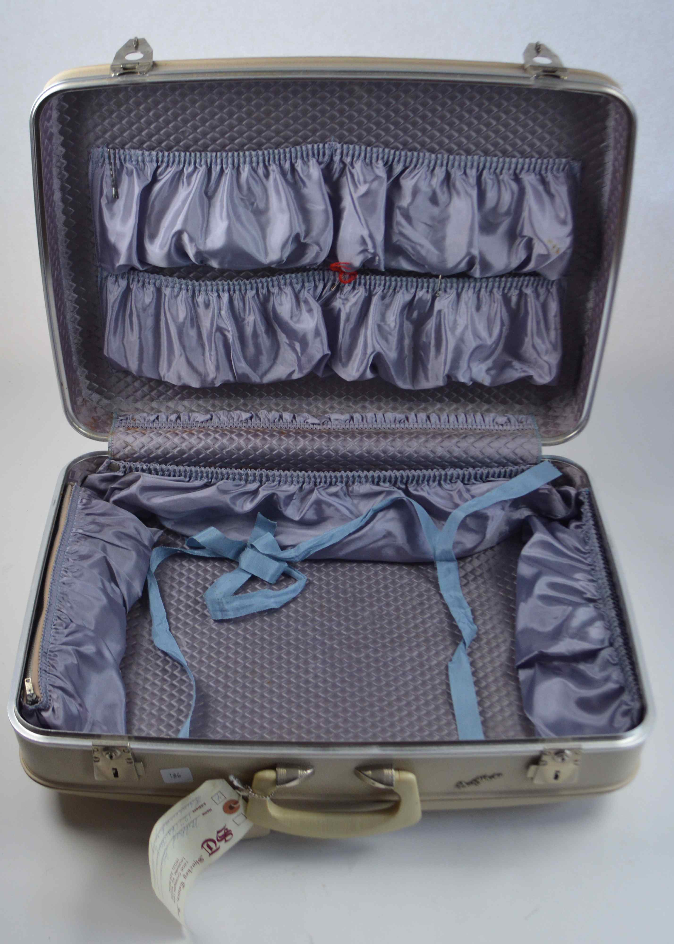 Cream Colored Vintage Suticase