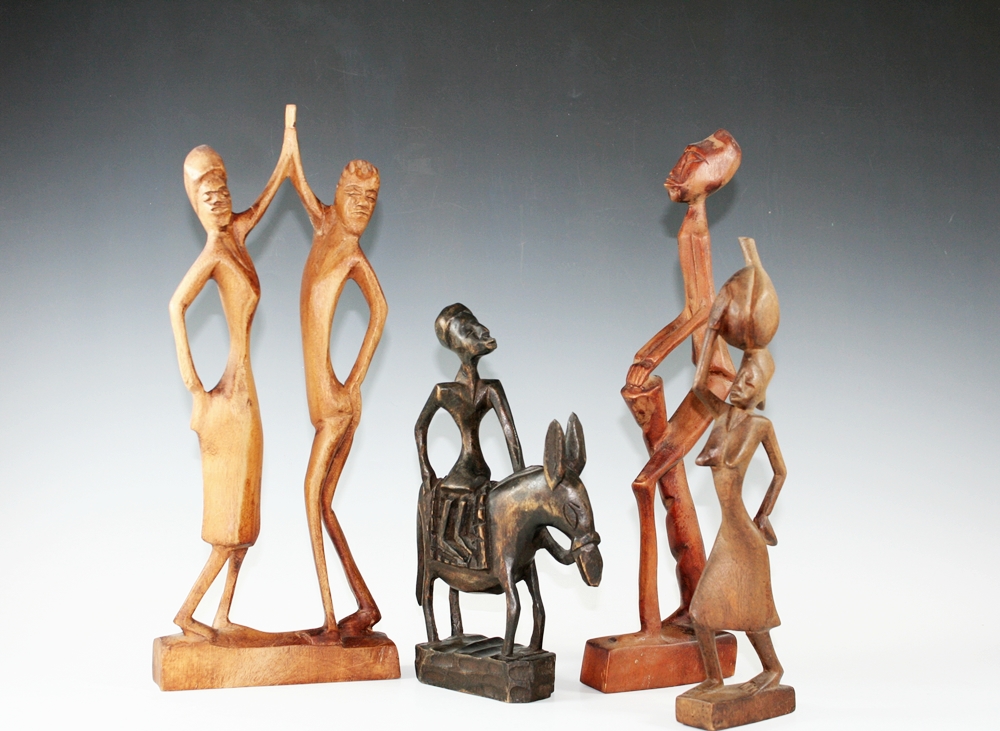 Haitian Hand Carved Wooden Figurines