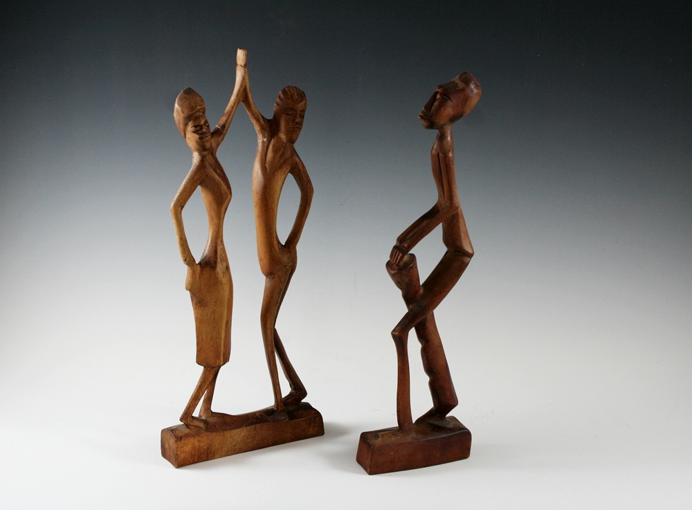 Haitian Hand Carved Wooden Figurines