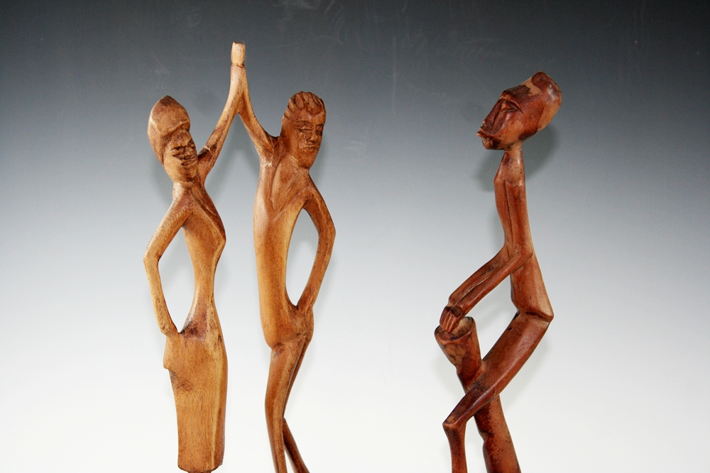 Haitian Hand Carved Wooden Figurines