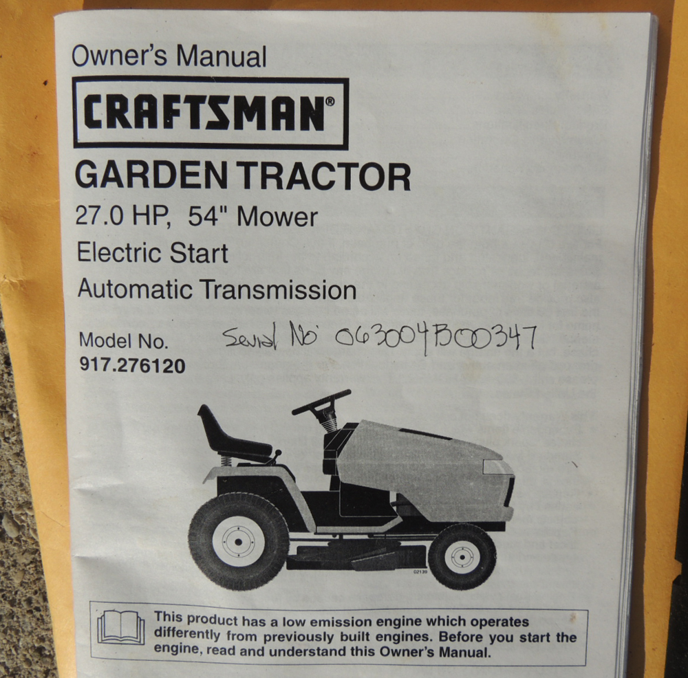 Craftsman Garden Tractor DGT6000 Series