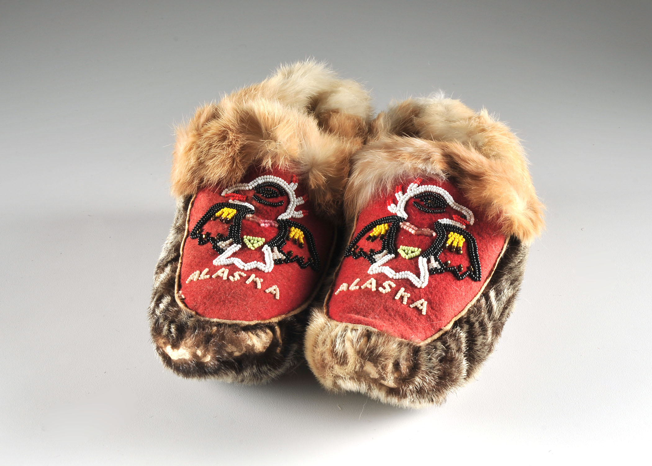 Beaded Inuit Sealskin Moccasins 