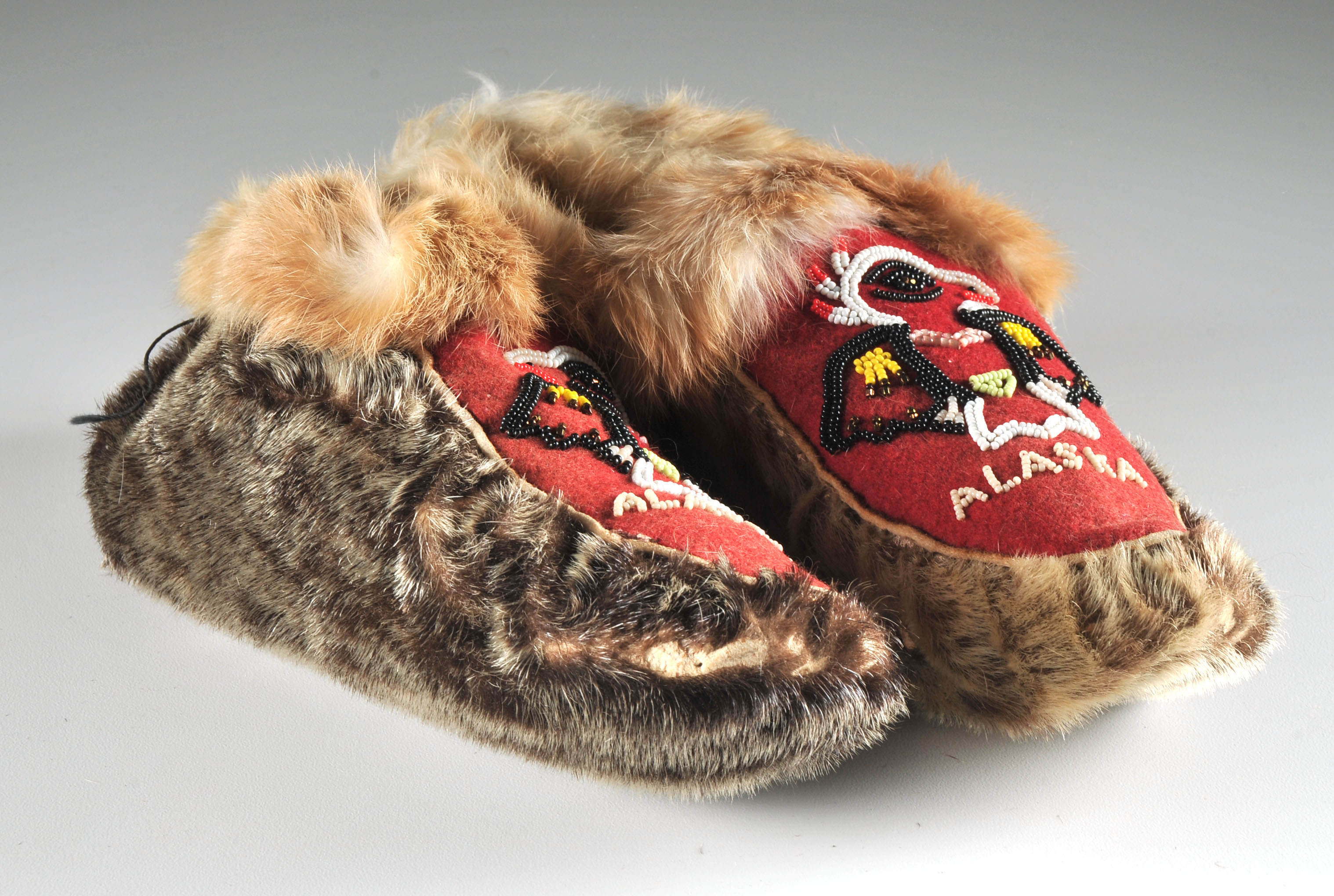 Beaded Inuit Sealskin Moccasins 