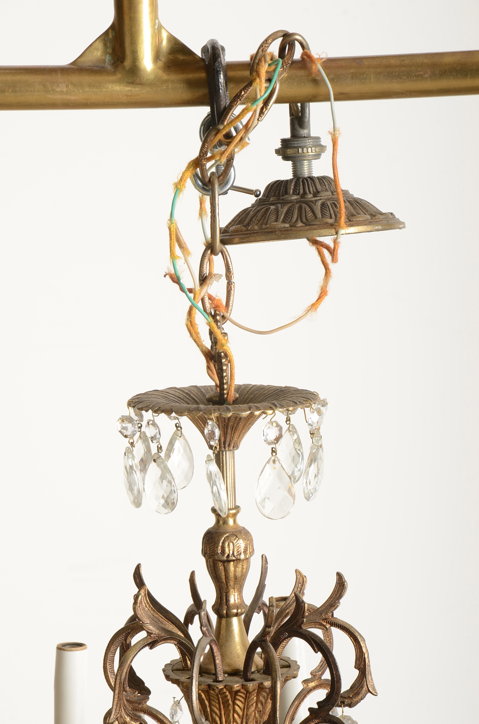 A Stunning Vintage Brass Chandelier 