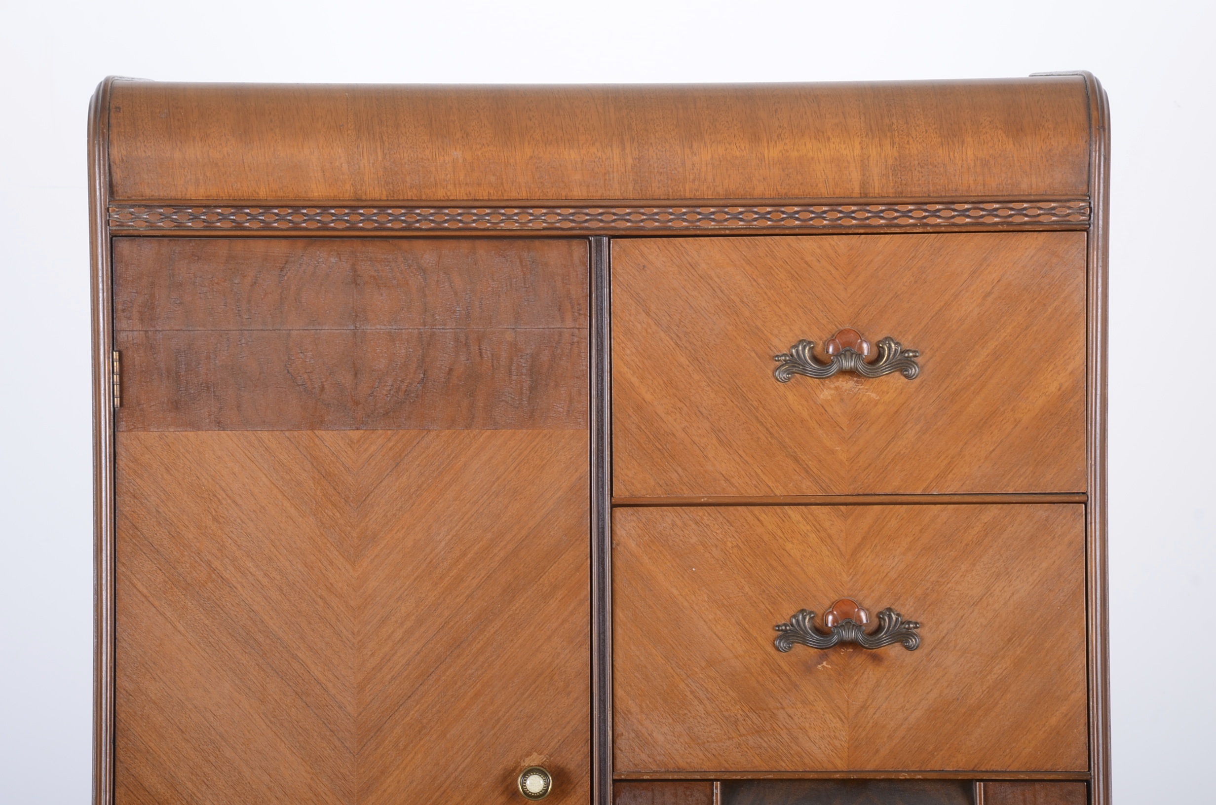 Exquisite Art Deco Waterfall Wardrobe 