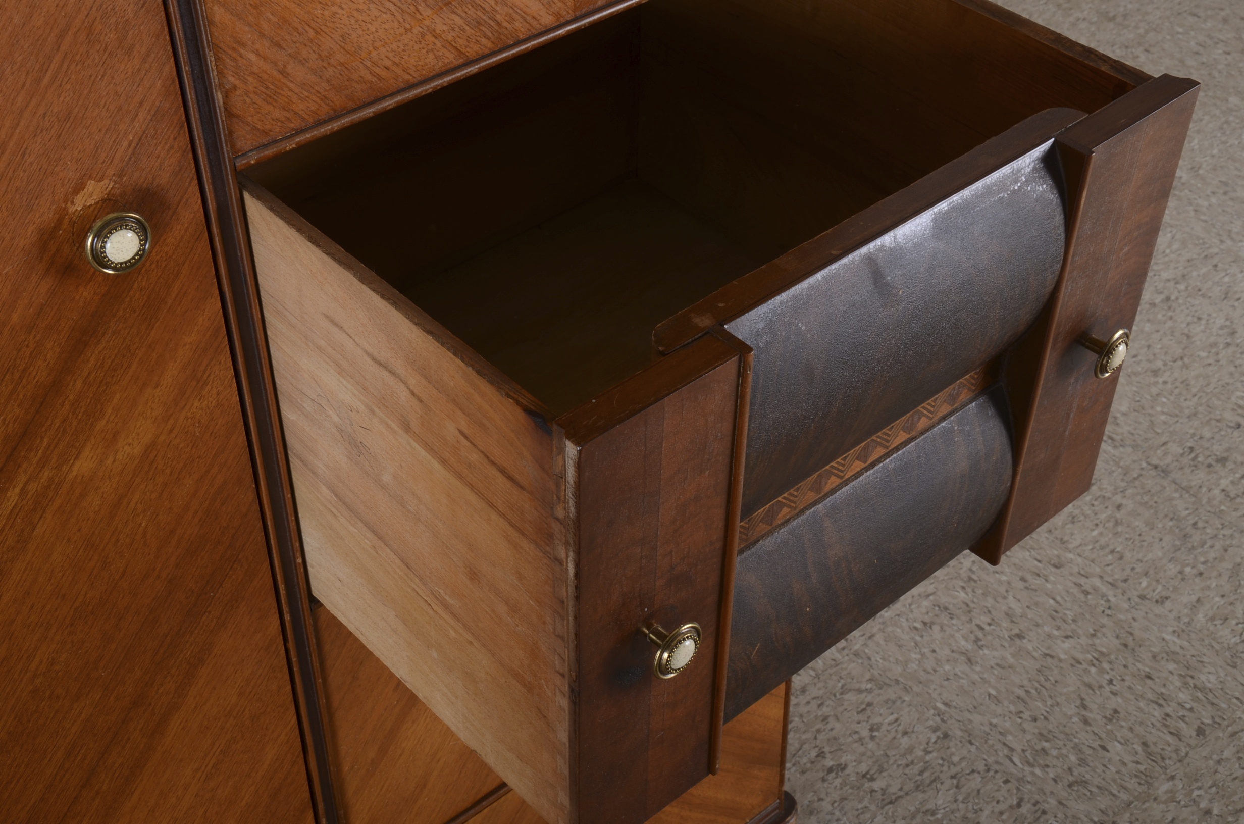 Exquisite Art Deco Waterfall Wardrobe 