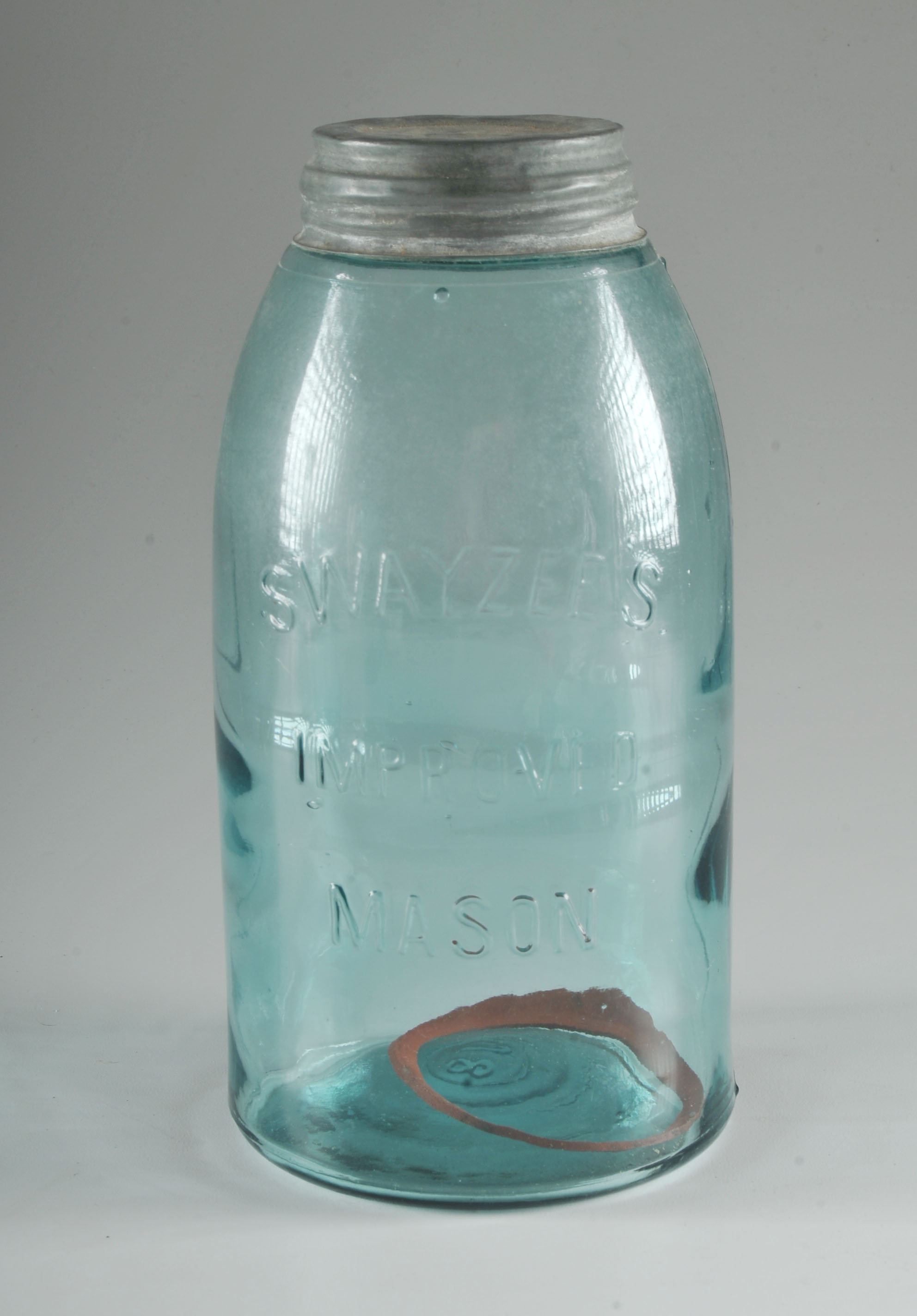 Vintage Blue Glass Mason Jars