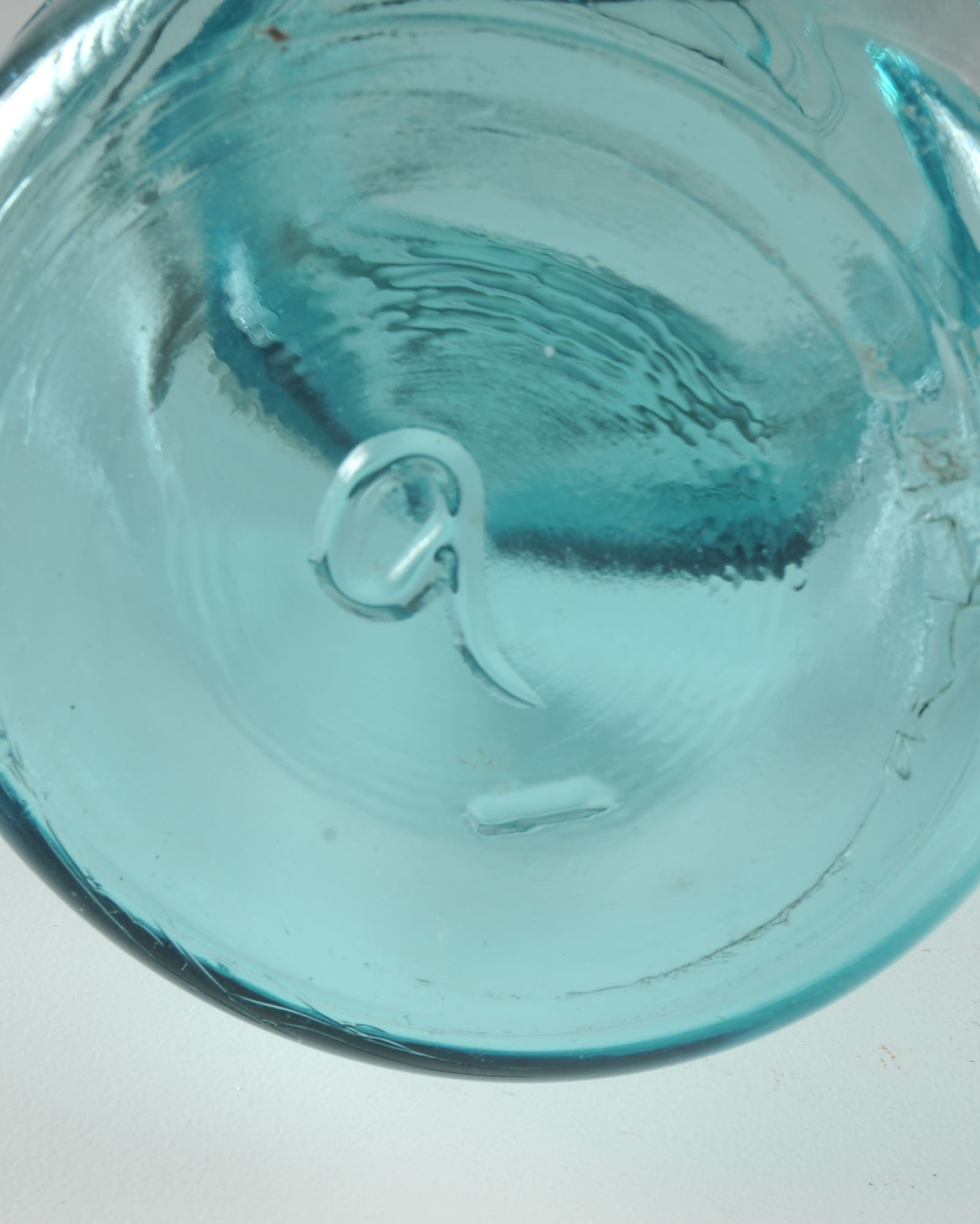 Vintage Blue Glass Mason Jars