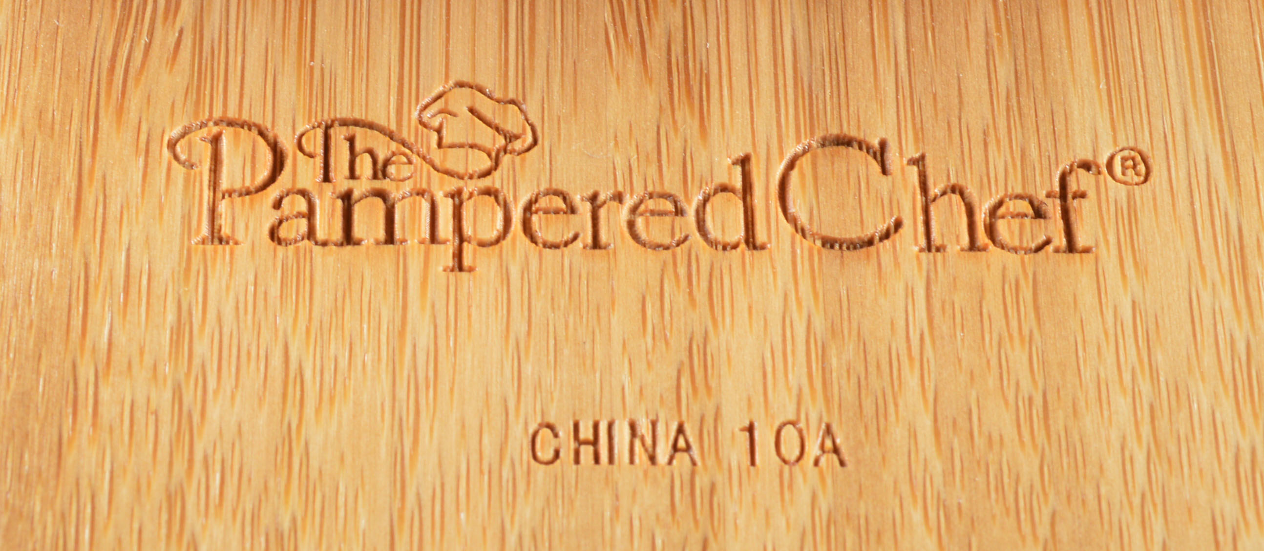 The Pampered Chef Wood Salad Bowl with Utensils