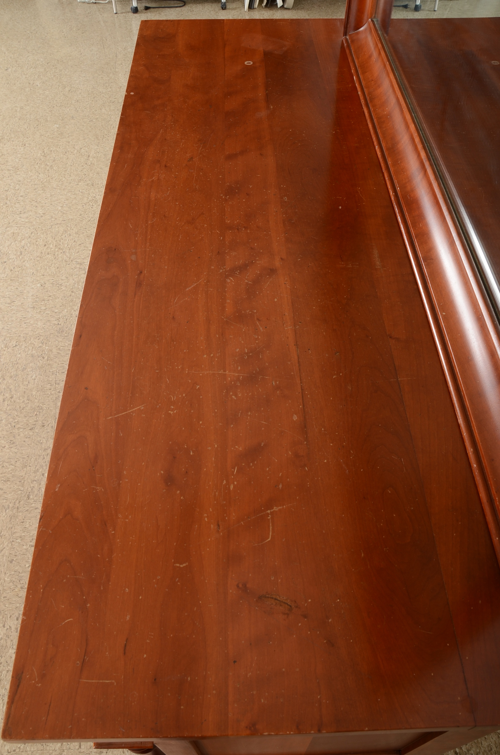 Solid Cherry Handmade Dresser and Mirror by Campbellsville Furniture Company