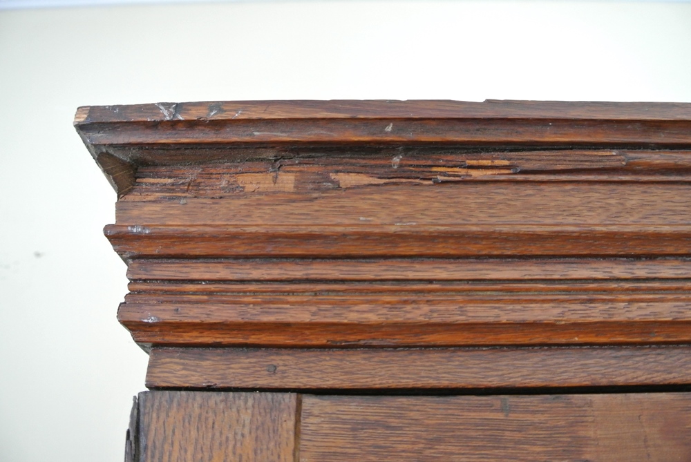 Circa 1890 Globe Furniture Oak Bankers Cabinet