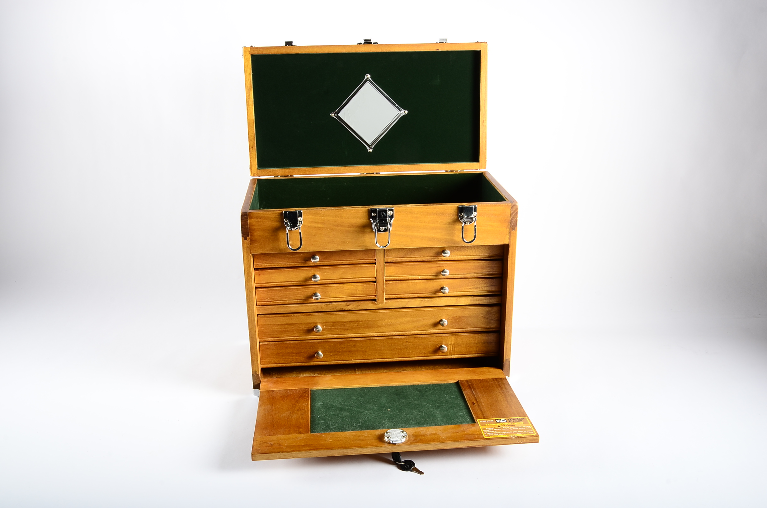 Windsor Design Eight-Drawer Wooden Tool Chest