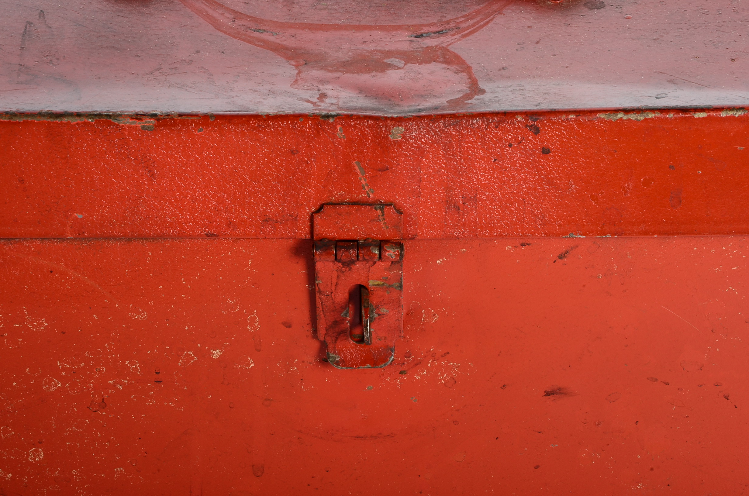 Pair of Vintage Red Metal Tool Boxes