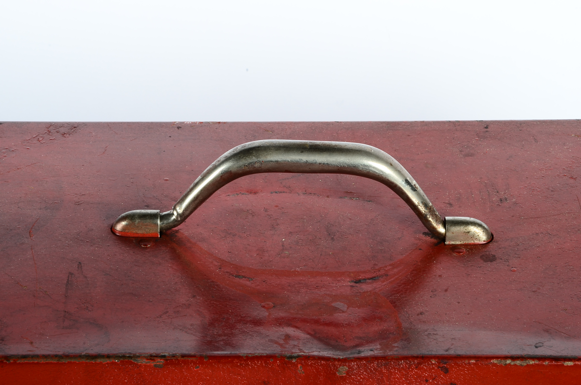 Pair of Vintage Red Metal Tool Boxes