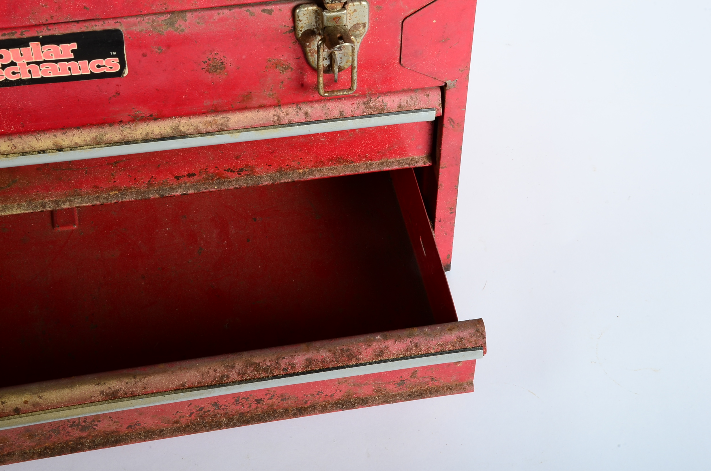 Pair of Vintage Red Metal Tool Boxes