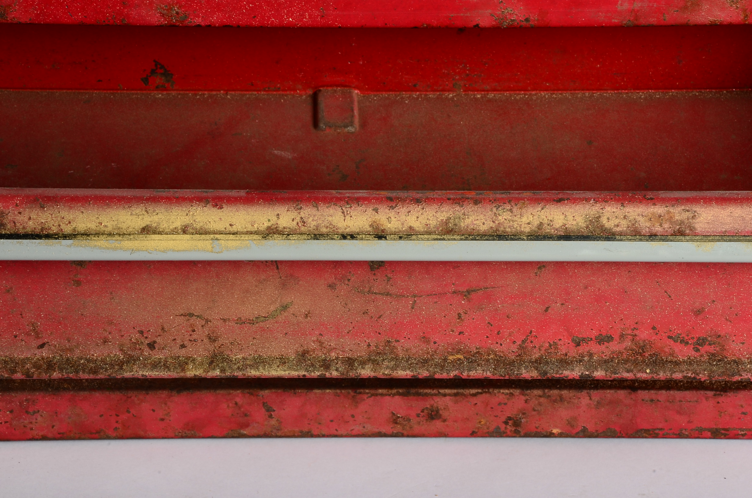 Pair of Vintage Red Metal Tool Boxes