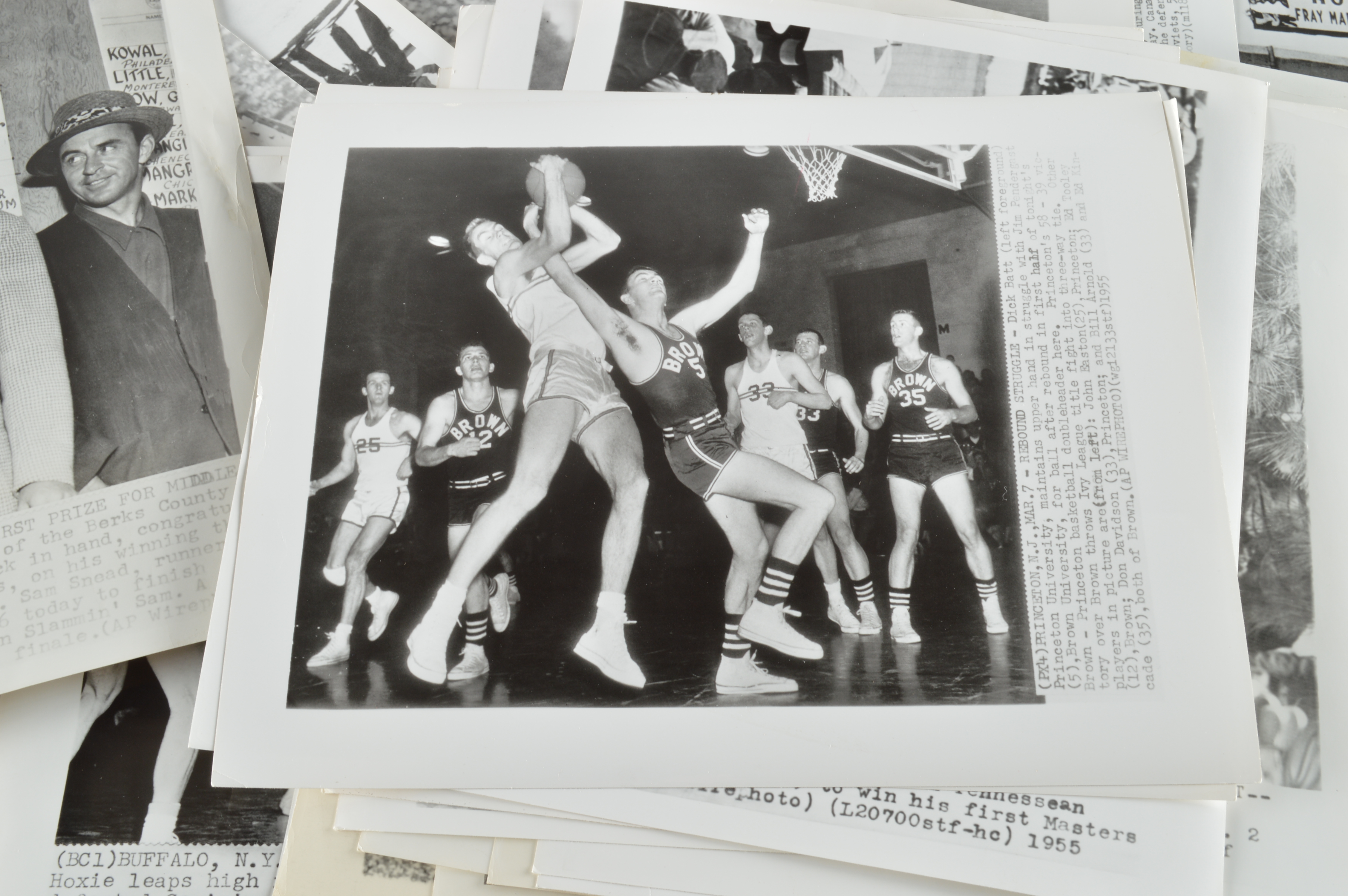 Thirty Seven Black & White Sports Press Photos Football, Basketball, Golf, Etc