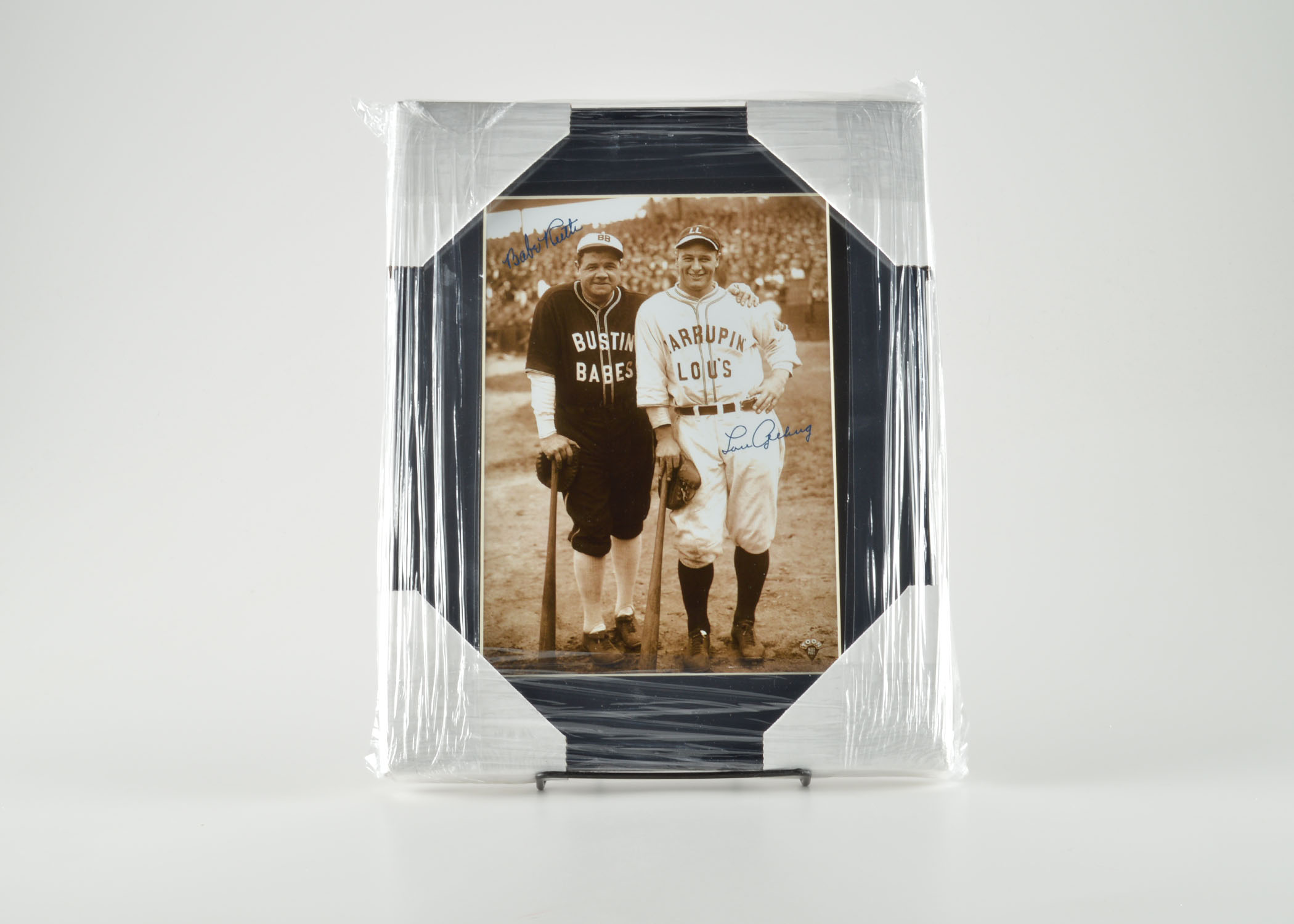 (HOF) Babe Ruth & (HOF) Lou Gehrig 1930s "Barnstorming" Framed Baseball Display