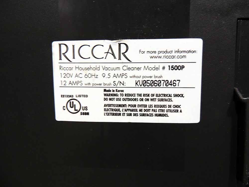 Riccar 1500p Canister Vacuum Cleaner