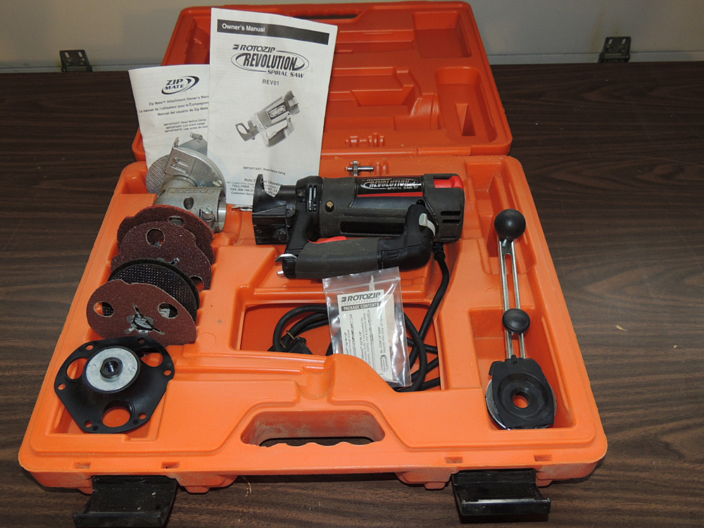 Rotozip Revolution Spiral Saw with Zipmate Attachment